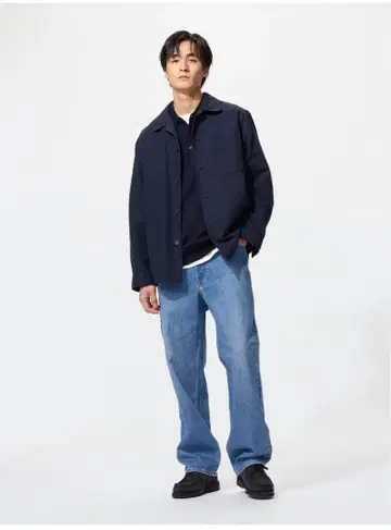 와이드 스트레이트 청바지