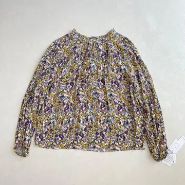 새상품 FENNEL 야마다야 플라워 프린트 프릴 칼라 블라우스 9