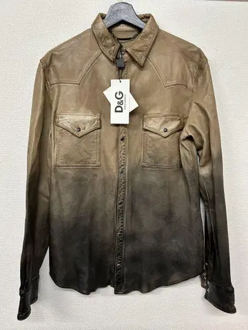 D&G 돌체앤가바나 가죽 웨스턴 셔츠 택 포함 사이즈 50