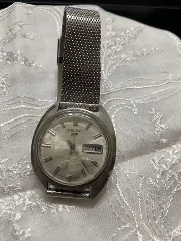 SEIKO 자동 와인딩 시계 실버 메쉬 밴딩