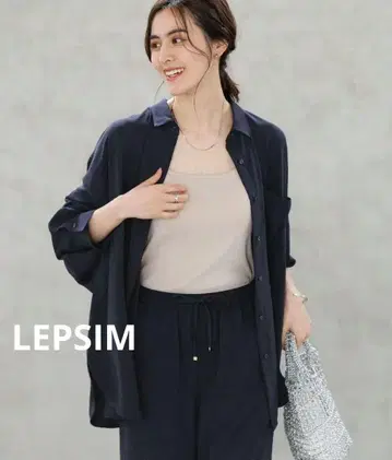 렙심 멀티메리트칼제 셔츠 163557 네이비 새상품급입니다