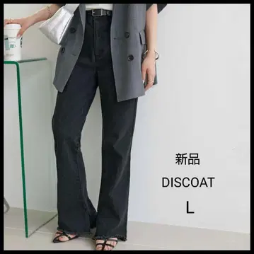 [ 새상품 ] DISCOAT 데님 플레어 블랙 데님 블랙 L