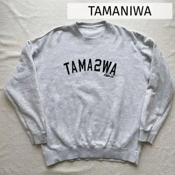 TAMANIWA 그레이 로고 맨투맨