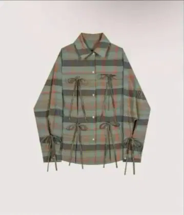 LA POMME petit Many Ribbon Check Shirt
