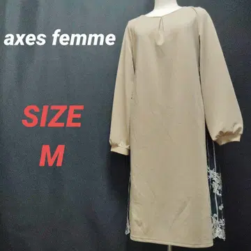 엑시즈팜 스트라이프 꽃무늬 자수 원피스 M