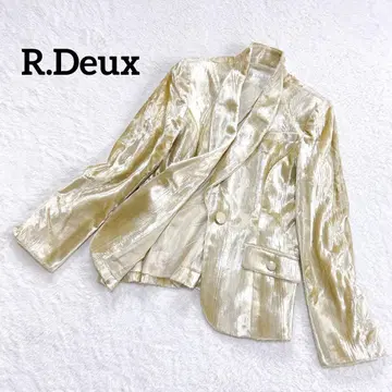 [ 레어 ] R.Deux 총 벨벳 테일러드 자켓 L 일본제 골드