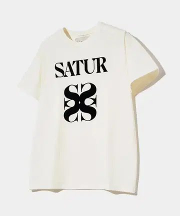 SATUR 로고 프린트 T셔츠