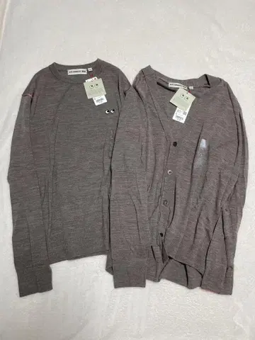 새상품 UNIQLO x 안야 힌드마치 메리노 스웨터 가디건 세트