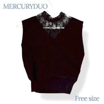 [ 새상품 ] *MERCURYDUO* F 사이즈 상의 니트 슬리브리스
