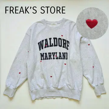 새상품급 FREAK'S STORE 하트 자수 로고 맨투맨 빅 실루엣