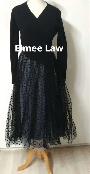 택 포함 새상품 Eimee Law 도킹 쉬폰 원피스 정가 14080엔