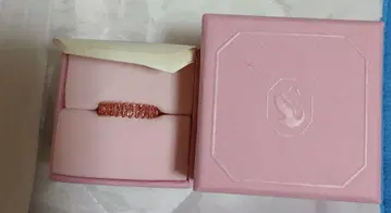 스와로브스키 반지 핑크