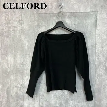 CELFORD 스퀘어 니트 풀오버 36