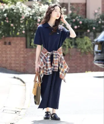BEAMS BOY LACOSTE / 롱 피케 드레스 38