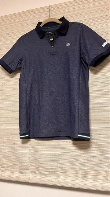 ST ANDREWS 네이비 지퍼 피케 셔츠 L
