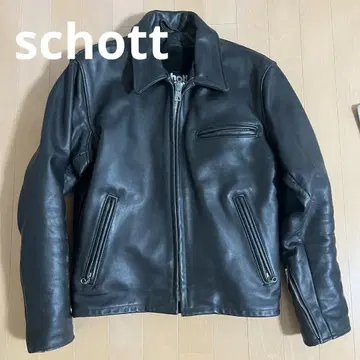 Schott 블랙 가죽 라이더 자켓 라이너 USA