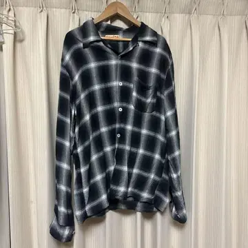 SUGAR CANE SC29120 옴브레 체크 오픈 셔츠