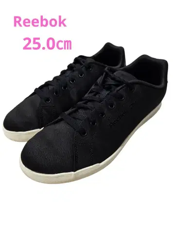 컨디션 최상 Reebok 리복 캔버스 스니커즈 블랙 25.0cm