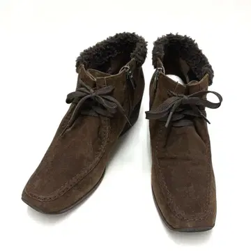 긴자 요시노야 브라운 스웨이드 숏부츠 23.5cm