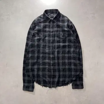 STAMPD 컷오프 옴브레 체크 셔츠