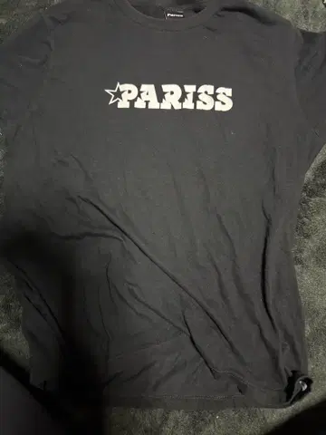 PARISS 로고 T셔츠 L 사이즈 블랙