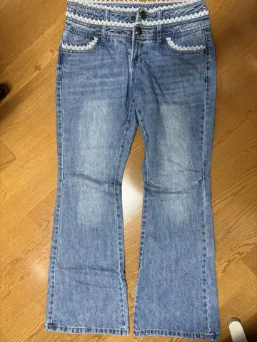 Sculptor double waist boots cut denim