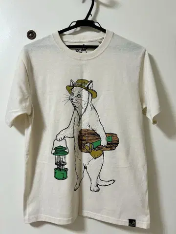 go slow caravan 캠퍼 고양이 프린트 TEE