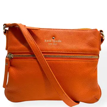 컨디션 최상 Kate Spade 케이트 스페이드 숄더백 오렌지 가죽