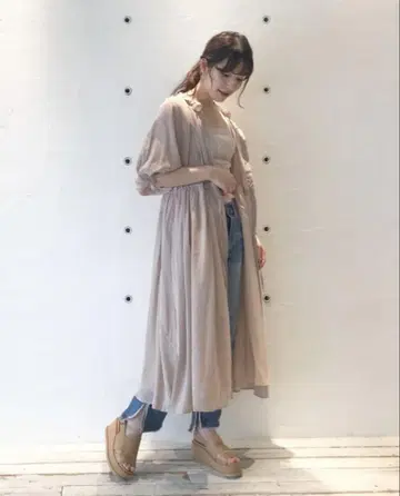 mystic 하이넥 볼륨 개더 롱 원피스 2way