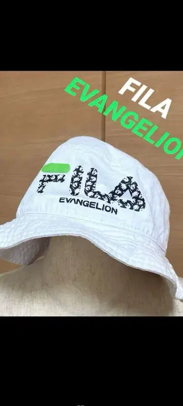 FILA EVANGELION 버킷 햇 화이트