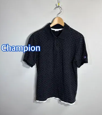Champion 챔피온 트리코 태그 도트 무늬 피케 셔츠: L