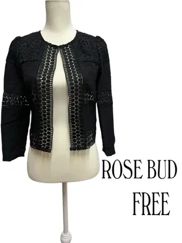 ROSE BUD 가디건 볼레로 긴팔 블랙 프리 사이즈