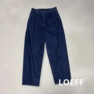 LOEFF 센터 턱 데님 와이드 팬츠