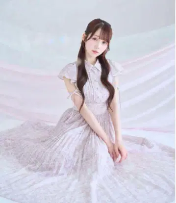 Rose Muse Pleats floral print dress 핑크