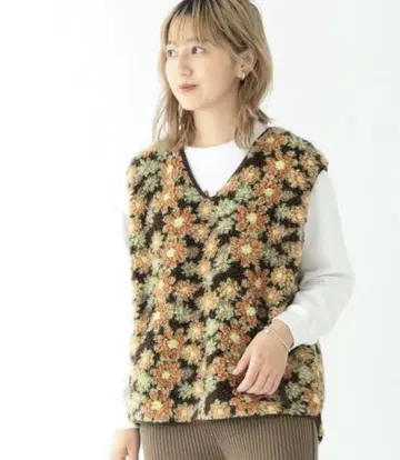 BEAMS BOY 빔즈 보이 자카드 보아 풀오버 베스트