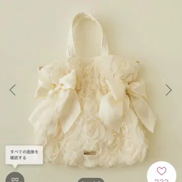 메종 드 플뢰르 튤 로즈 더블 리본 2Way 아이보리