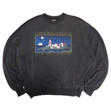 vintage 빈티지 수베니어 프린트 맨투맨 XXL 블랙