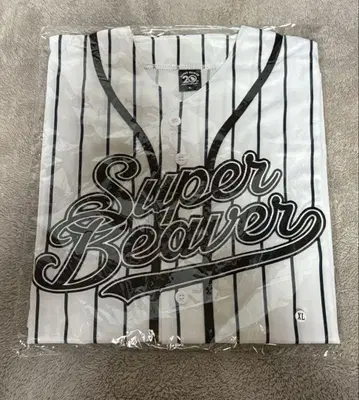 SUPER BEAVER 베이스볼 셔츠 스트라이프 XL 사이즈