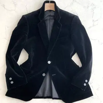 [ 최소 사이즈 ] 니딕 벨벳 블랙 칠흑 테일러드 자켓