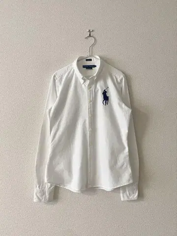 새상품급 랄프 로렌 여성용 옥스퍼드 셔츠 빅 포니 화이트 S 상당