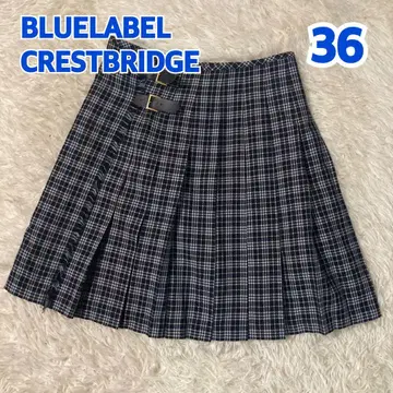 BLUELABEL CRESTBRIDGE 플리츠 스커트 랩스커트 36