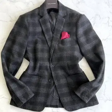 [ 새상품급 ] 나노 유니버스 가을/겨울 플란넬 블록 체크 트위드 자켓