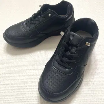 SHOEL 슈르 워킹 스니커즈 올 블랙 24cm 가죽