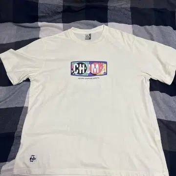 CHUMS 도넛 디자인 T셔츠 XXL 크림색