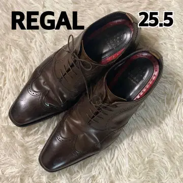 REGAL 리갈 브라운 드레스 슈즈 천연 가죽 가죽 신발 25.5