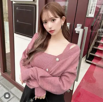 새상품 미사용 Cheri mi 버튼 니트 가디건 앙상블