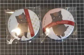 나츠메 우인장 캔뱃지 44mm 2개 블랙냥코
