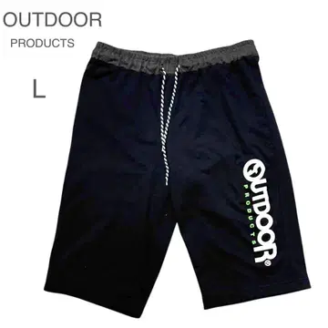 OUTDOOR PRODUCTS 로고 하프 팬츠 L 네이비&그레이