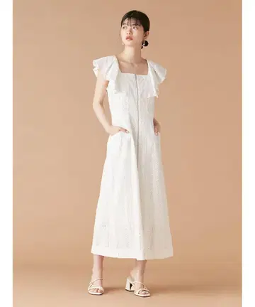 LILY BROWN 볼륨 프릴 전개 원피스