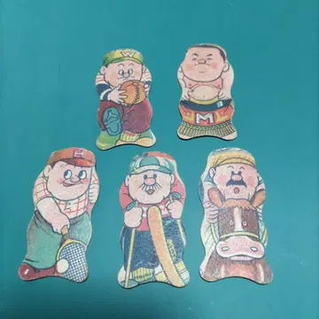 스포츠 인형 딱지 5장 세트 풋볼 씨름